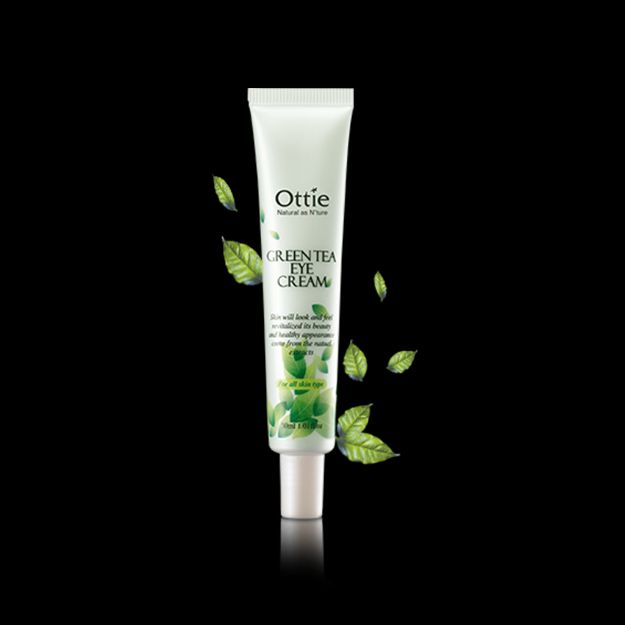 کرم دور چشم چای سبز اوتی مناسب پوست های چرب و دارای جوش ۳۰ میلی لیتر - Ottie Green Tea Eye Contour Cream For Oily Skins 30 ml