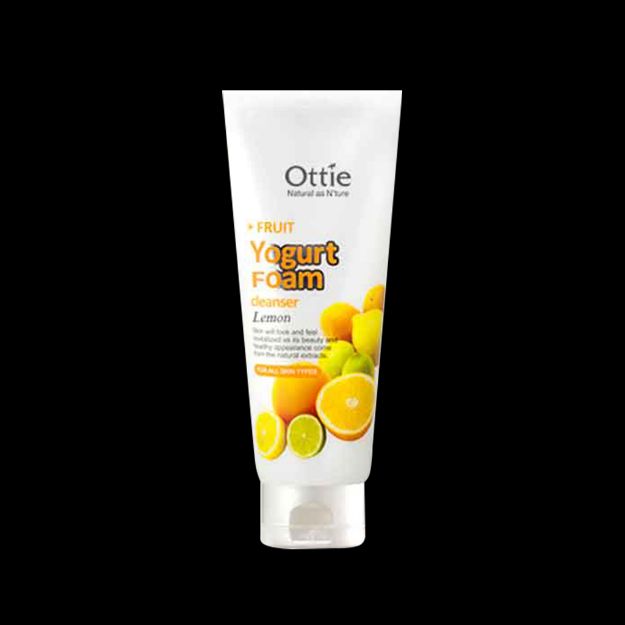 فوم ماست میوه ای لیمو اوتی مناسب پوست های معمولی تا چرب ۱۵۰ میلی لیتر - Ottie Fruit Yogurt Foam Cleanser Lemon For Normal and Oily Skins 150 ml