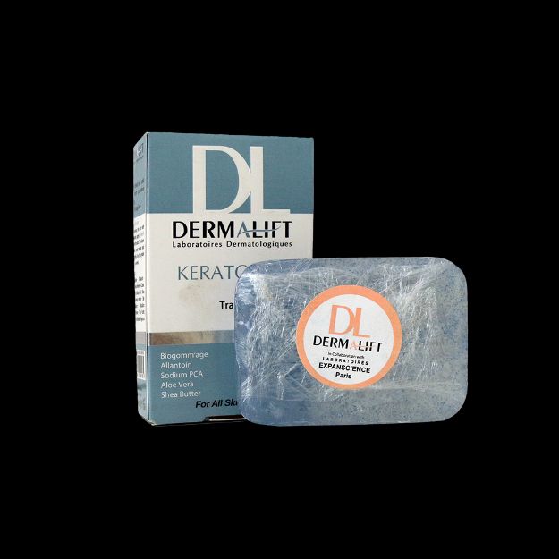 پن شفاف لایه بردار کراتولیفت درمالیفت مناسب انواع پوست ۱۰۰ گرم - Dermalift Keratolift Transparent Syndet Bar For All Skins 100 g