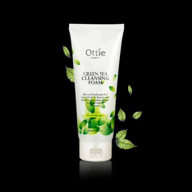 فوم شستشوی چای سبز اوتی مناسب پوست های چرب و دارای جوش ۱۵۰ میلی لیتر - Ottie Green Tea Cleansing Foam For Oily Skins 150 ml