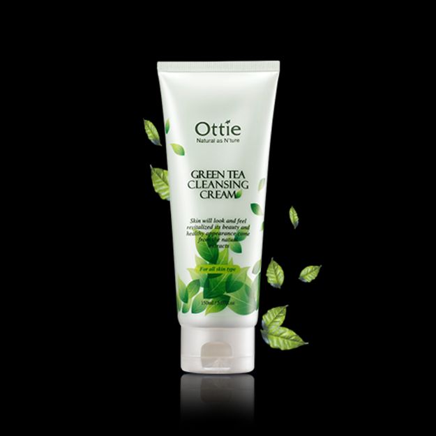 کرم پاک کننده چای سبز اوتی مناسب پوست های چرب و دارای جوش ۱۵۰ میلی لیتر - Ottie Green Tea Cleansing Cream For Oily Skins 150 ml